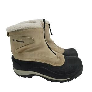 Columbia Cascadian Snowchill Suede Thermolite Winter Boots Beige Women’s Size 8